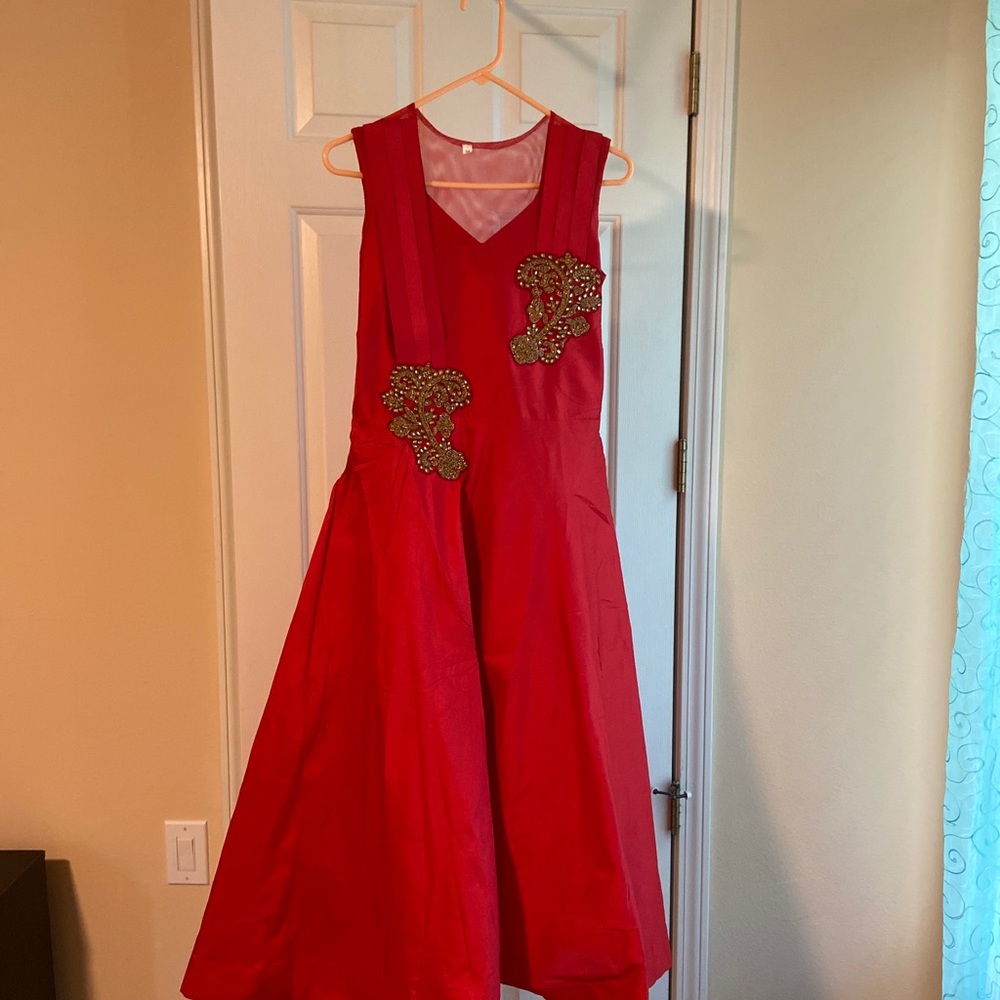 New party dress for Girls, silk gown 12 14 Yrs